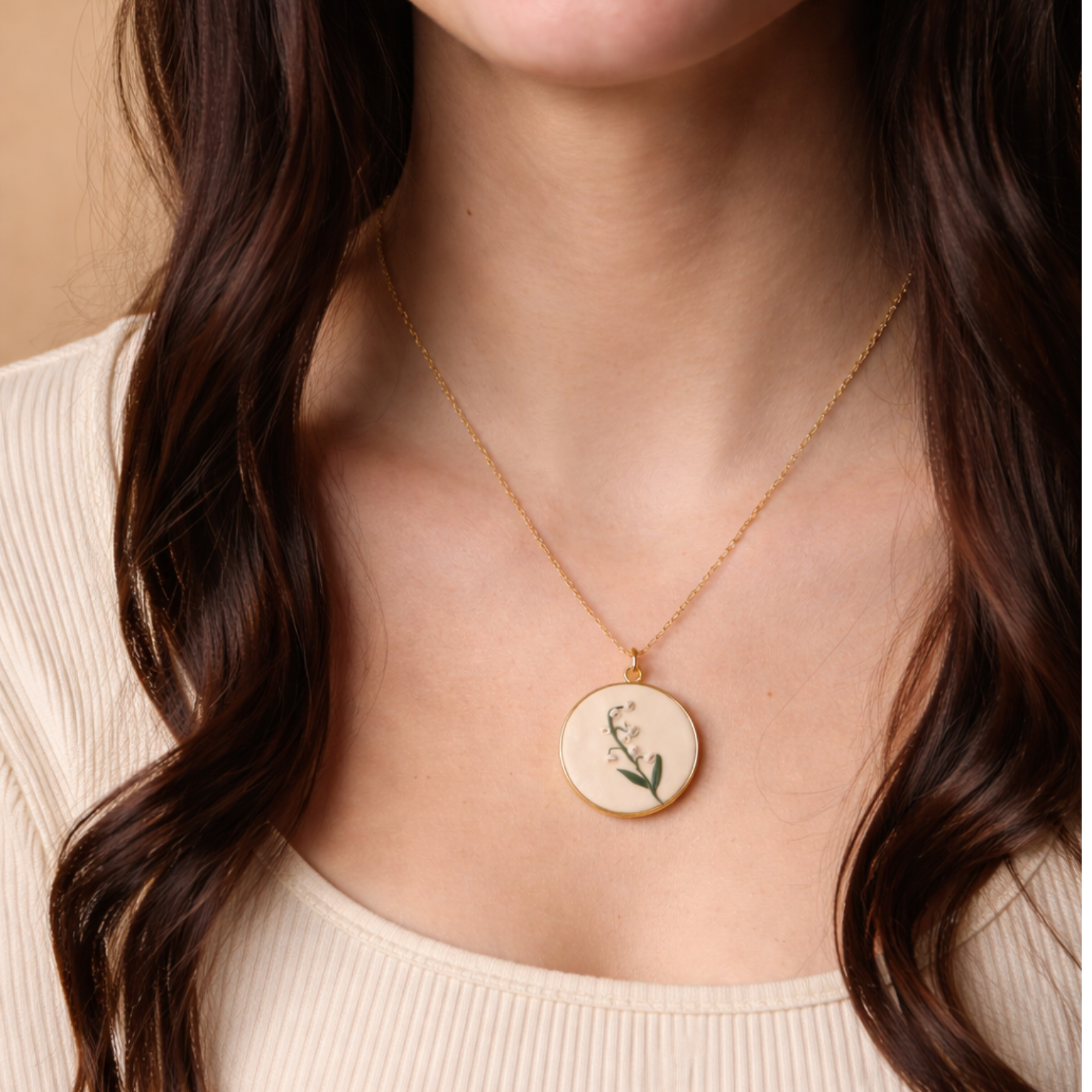 Lily of the Valley Easter Necklace