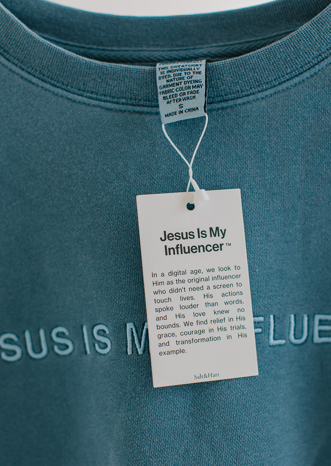jesus is my influencer sweatshirt christain apparel salt and hart salt and heart