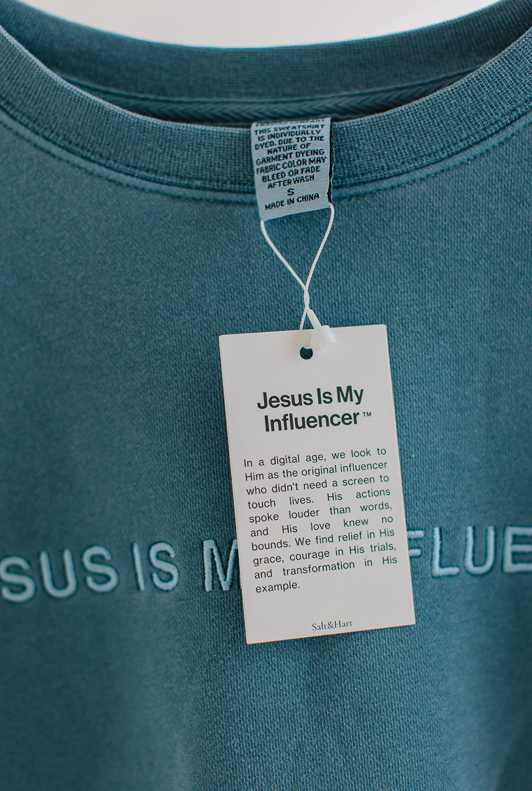 jesus is my influencer sweatshirt christain apparel salt and hart salt and heart