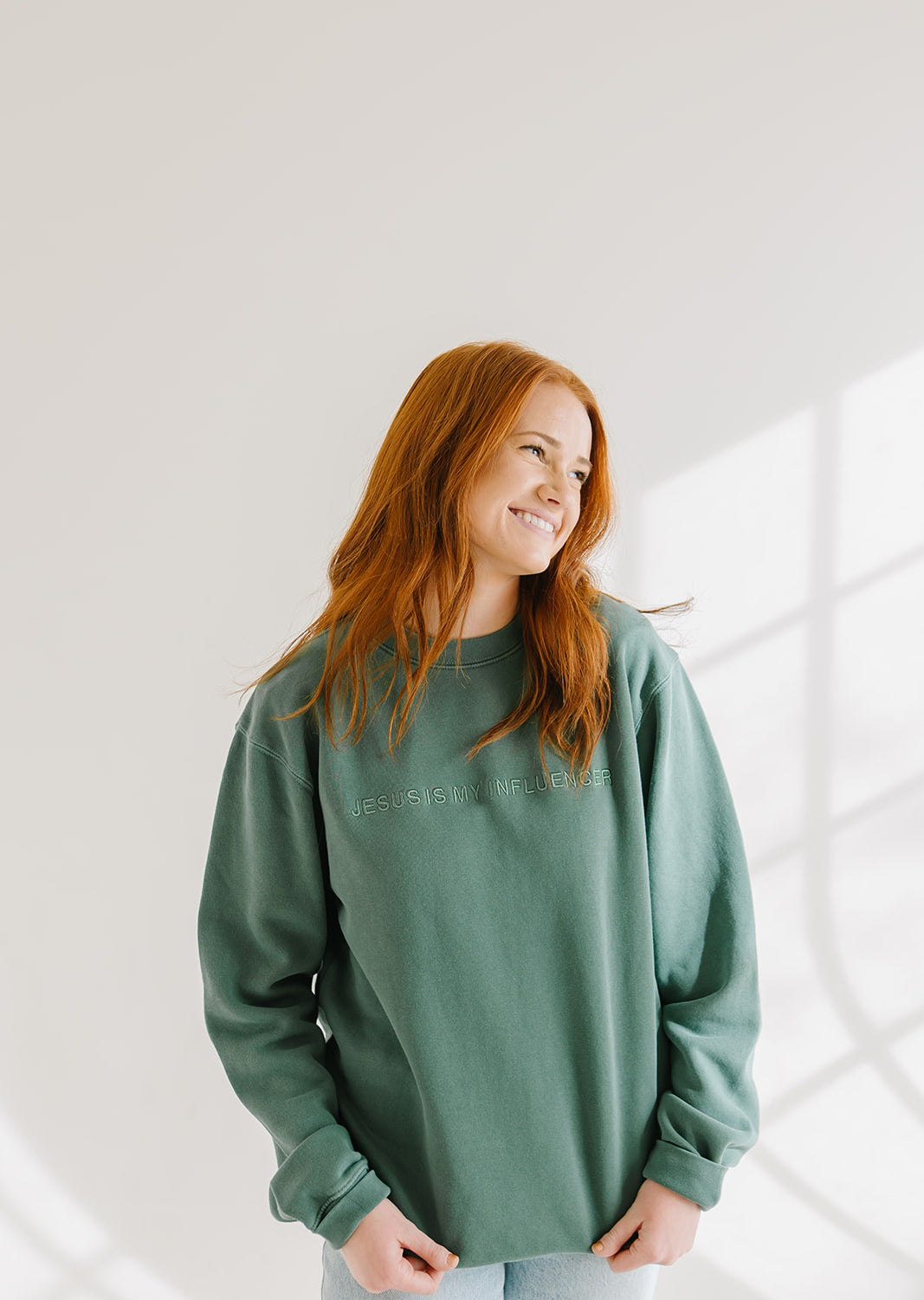 jesus is my influencer sweatshirt christain apparel salt and hart salt and heart