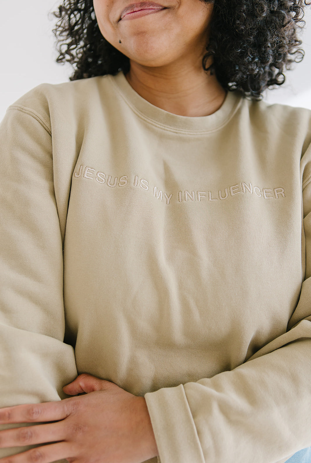 jesus is my influencer sweatshirt christain apparel salt and hart salt and heart