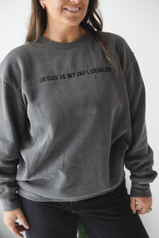 Jesus Is My Influencer™ Embroidered Sweatshirt Christian Apparel