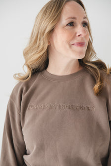Jesus Is My Influencer™ Embroidered Sweatshirt Christian Apparel