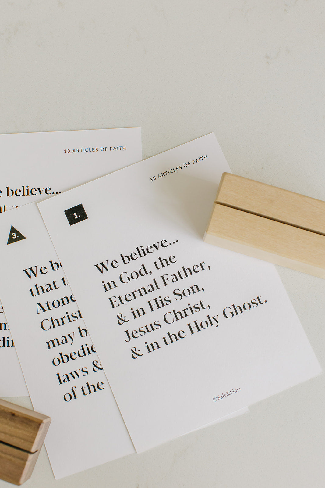 13 articles of faith scripture card set salt and hart salt and  church of jesus christ of latter day saints. 