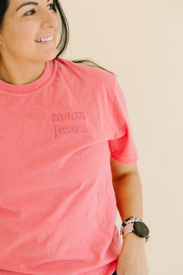 Team Jesus Embroidered T-Shirt