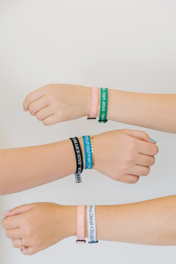 Wear Your Faith Wristband Set (5-Pack) - Woven Christian Bracelets