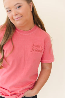 Jesus Is My Friend Embroidered T-Shirt
