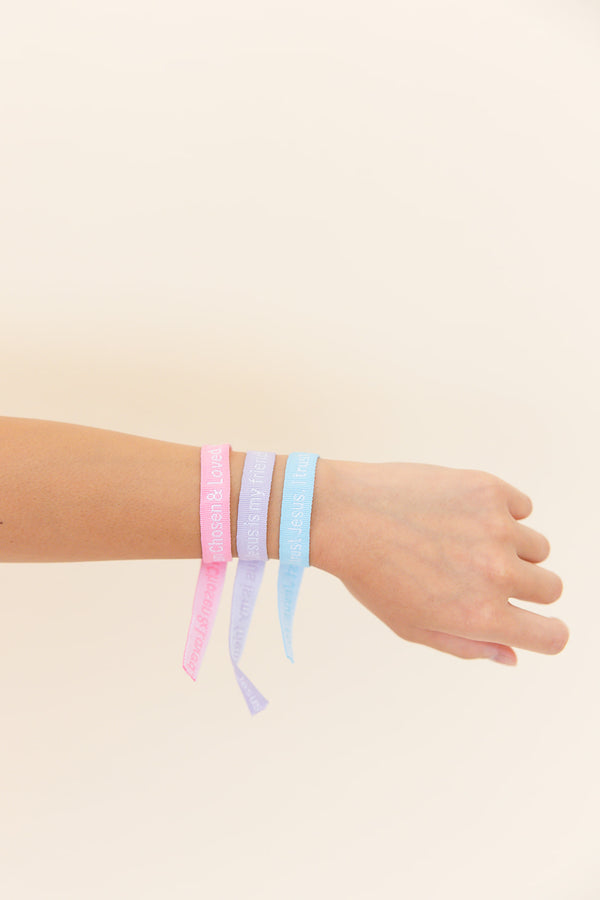 Wear Your Faith Wristband Set (3-Pack) - Woven Christian Bracelets