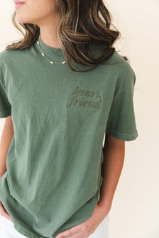 Jesus Is My Friend Embroidered T-Shirt