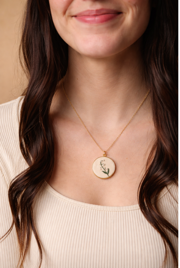 Lily of the Valley Easter Necklace