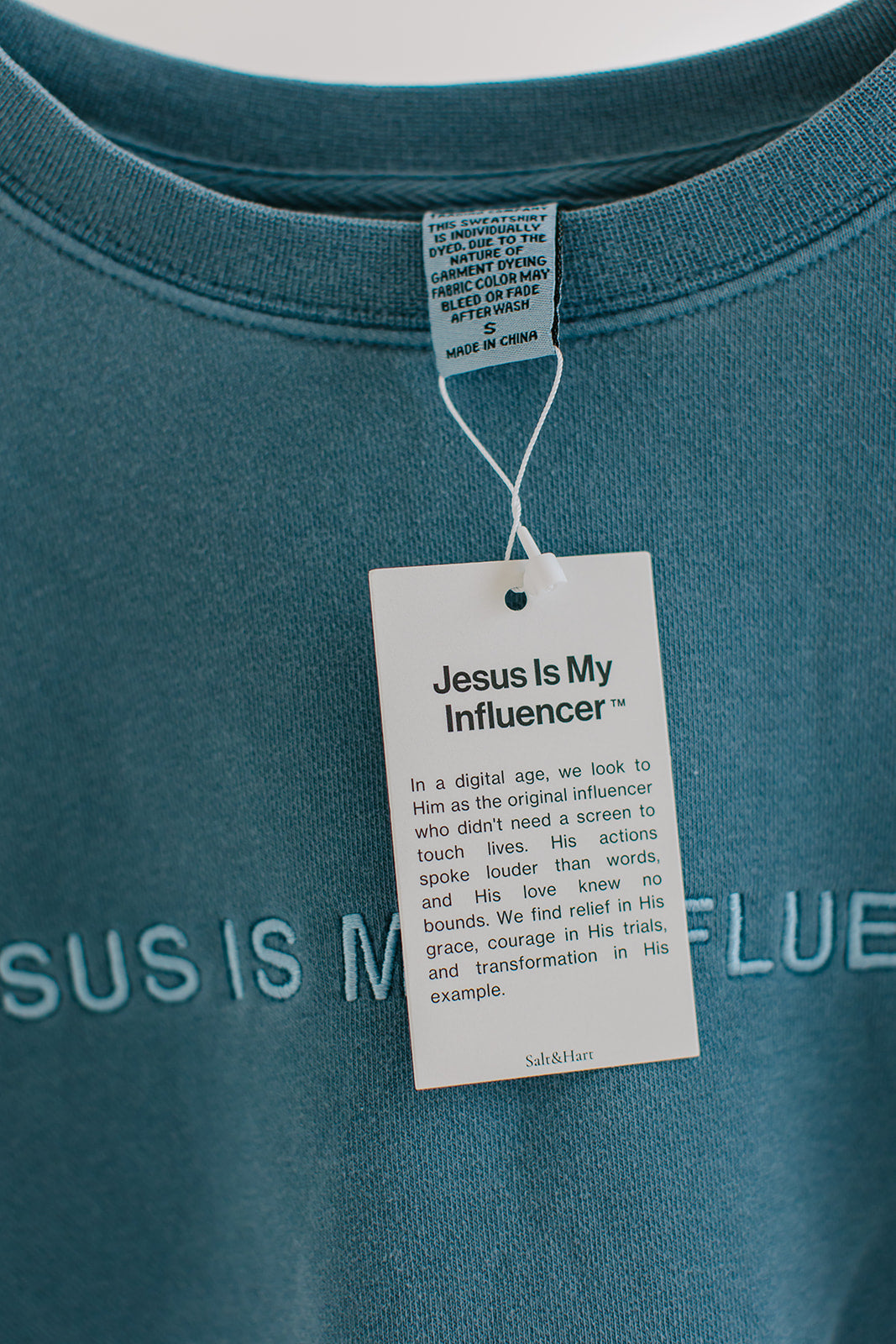 jesus is my influencer sweatshirt christain apparel salt and hart salt and heart 